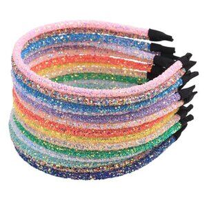Girls glitter headbands 14pcs skinny sparkly hairbands hair accessories set